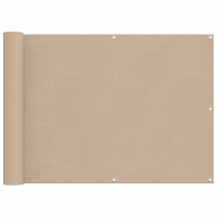 Produktbild för Balkong Skärm Beige 75 x 200 cm PU-belagt oxford alu