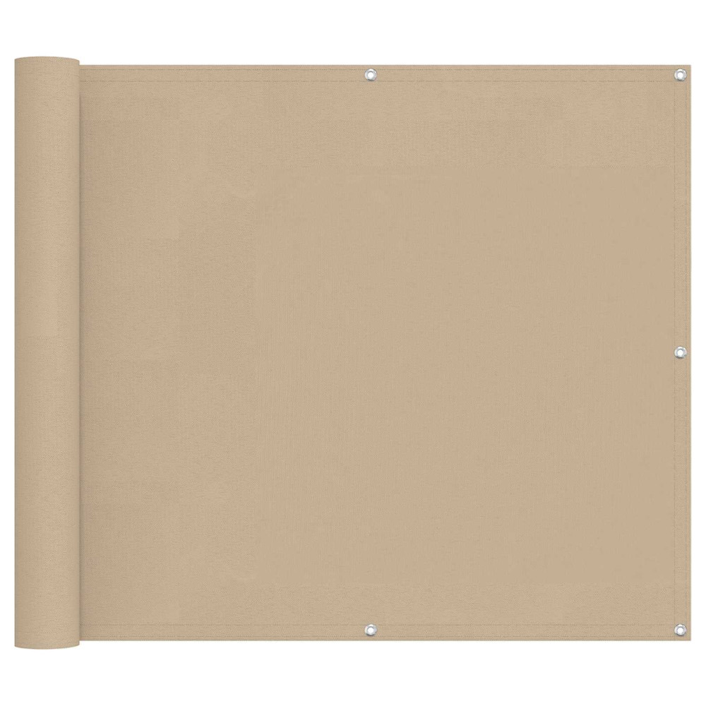 Produktbild för Balkong Skärm Beige 100 x 400 cm Oxford Tyg