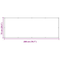 Produktbild för Balkong Skärm Röd 75 x 200 cm PU-belagt oxford alu