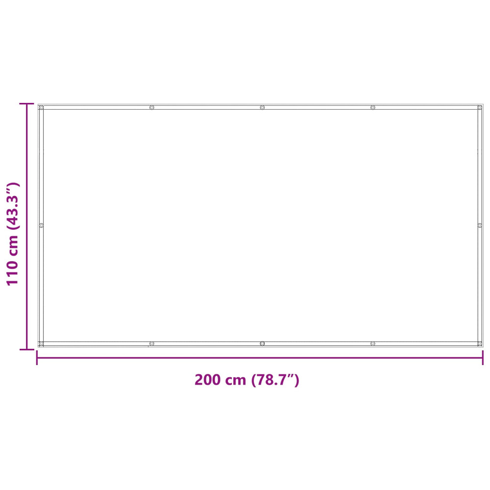 Produktbild för Balkong Skärm Röd 110 x 200 cm Oxford Tyg