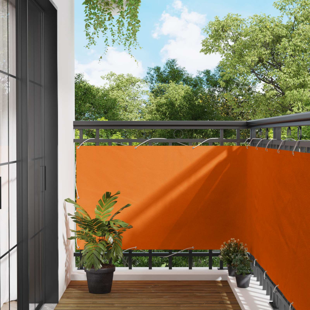 Produktbild för Balkong Skärm Orange 100 x 200 cm Oxford Tyg