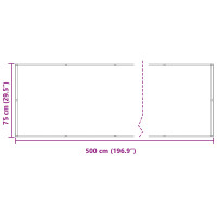 Produktbild för Balkong Skärm Vinröd 75 x 500 cm PU-belagt oxford alu