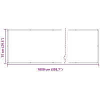 Produktbild för Balkong Skärm Vinröd 75 x 1000 cm PU-belagt oxford alu