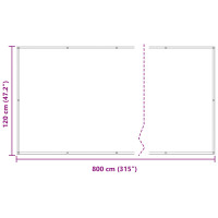 Produktbild för Balkong Skärm Vinröd 120 x 800 cm PU-belagt oxford alu