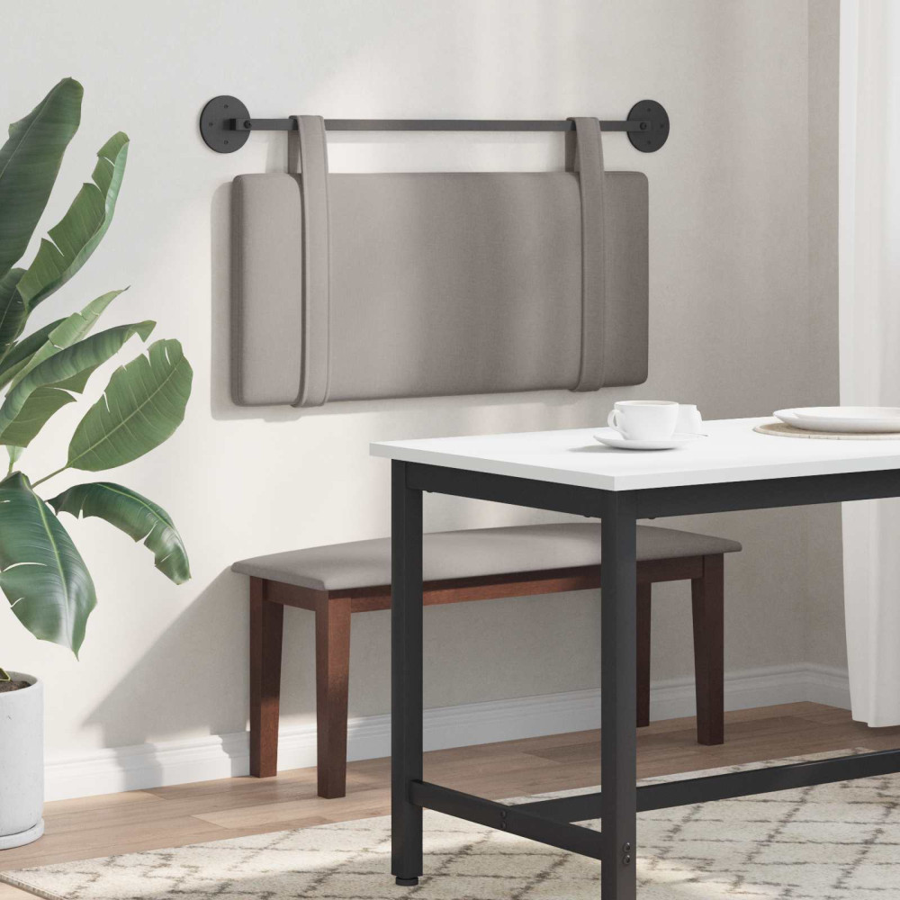Produktbild för Hängande sänggavel Taupe tyg