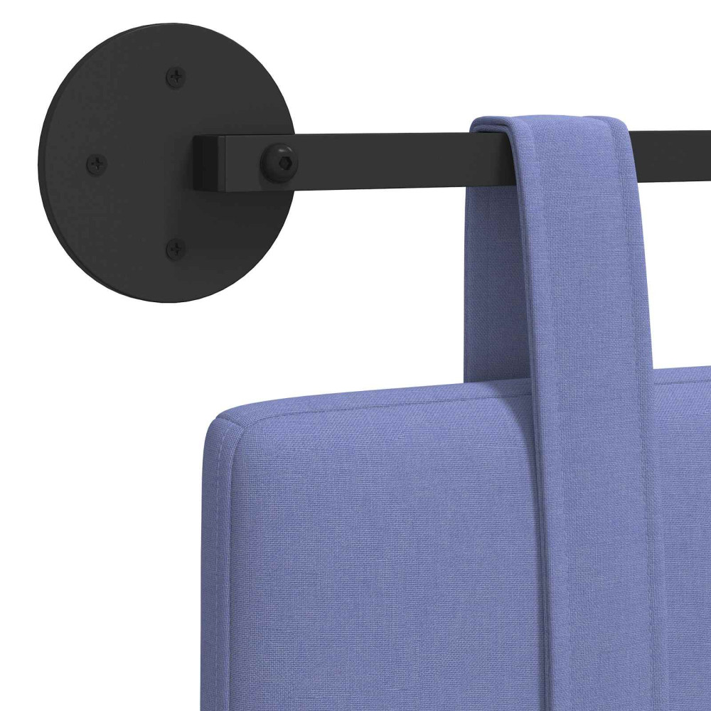 Produktbild för Hängande sänggavel Jeansblå Tyg