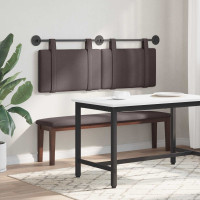 Produktbild för Hängande sänggavel Mörkbrun Tyg