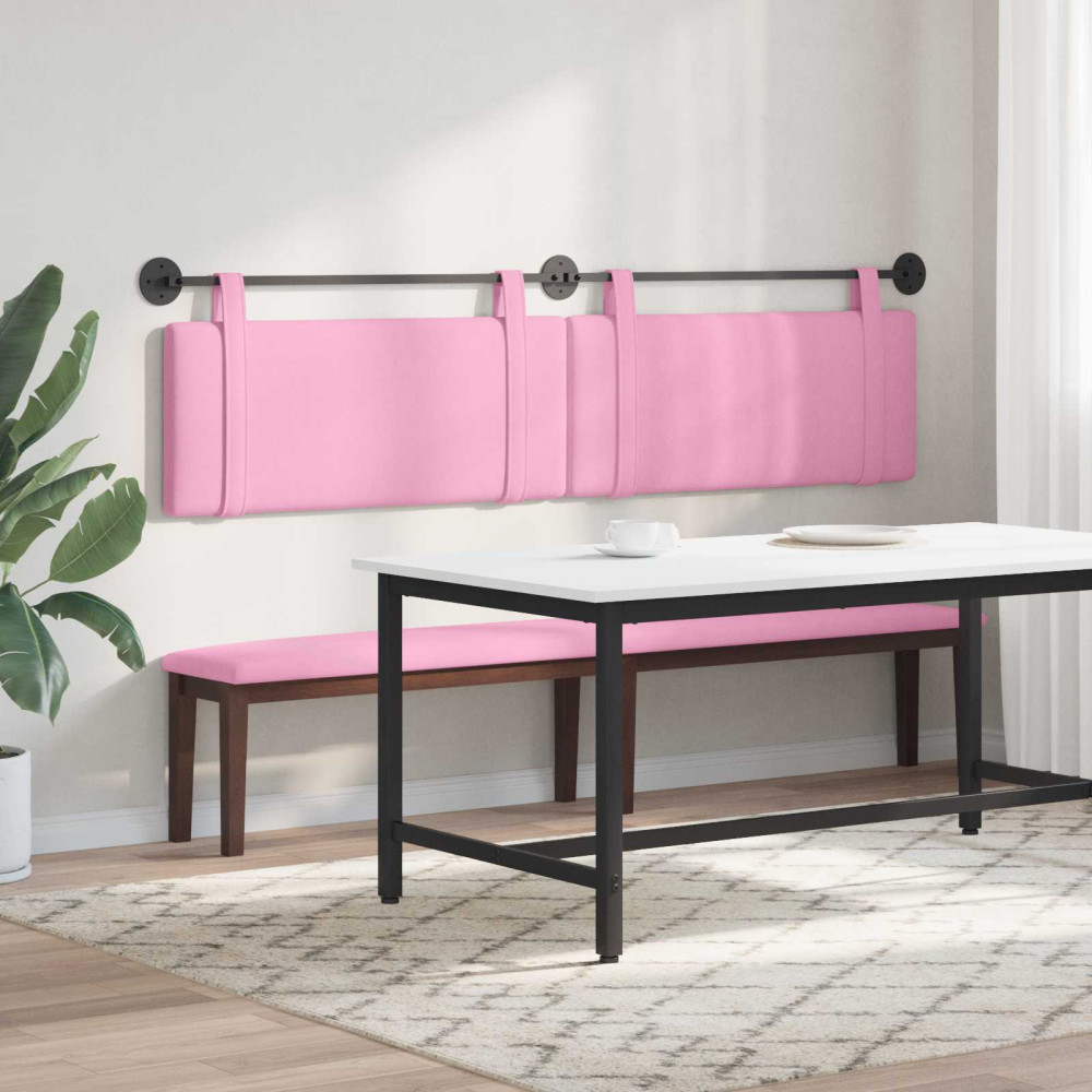 Produktbild för Hängande sänggavel Rosa Tyg