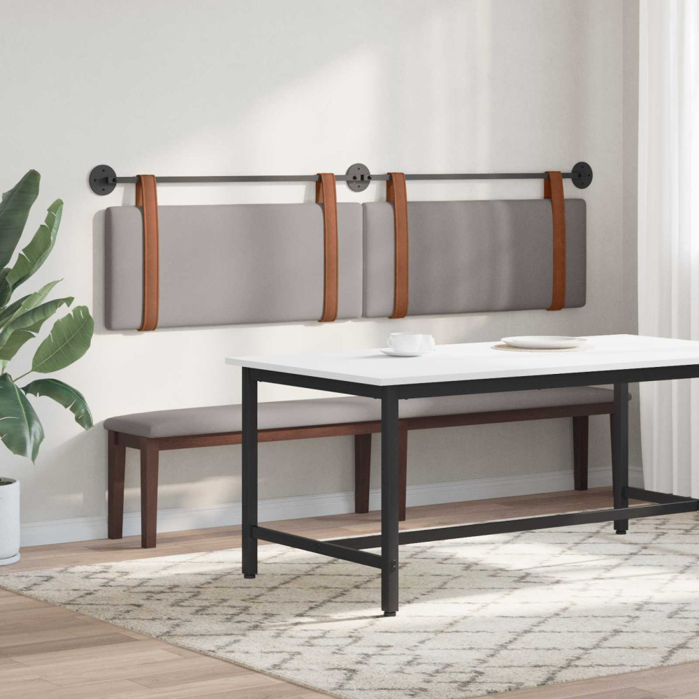 Produktbild för Hängande sänggavel Taupe Antik PU