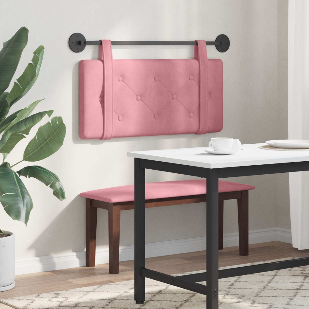Produktbild för Hängande sänggavel Rosa Sammet