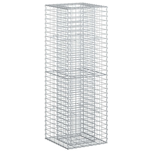 vidaXL Gabion upphöjd säng Silver