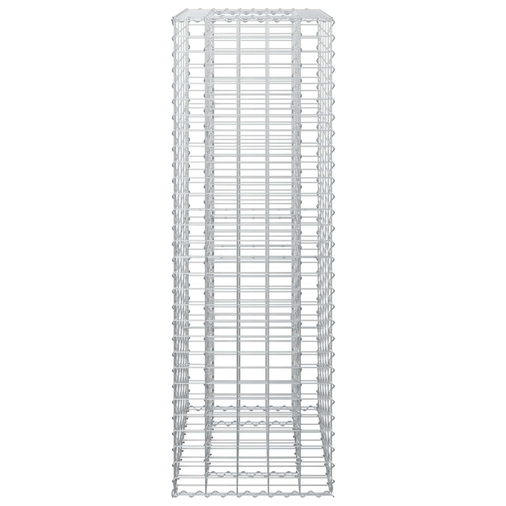 Produktbild för Gabion upphöjd säng Silver