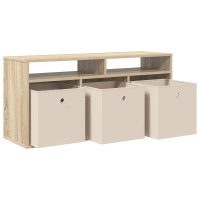 Produktbild för Lågskåp med låda Sonoma-ek 102 x 32 x 48,5 cm