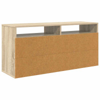 Produktbild för Lågskåp med låda Sonoma-ek 102 x 32 x 48,5 cm