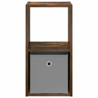 Produktbild för Sängbord med låda Rökt ek 30,5 x 27 x 59,5 cm Konstruerat trä