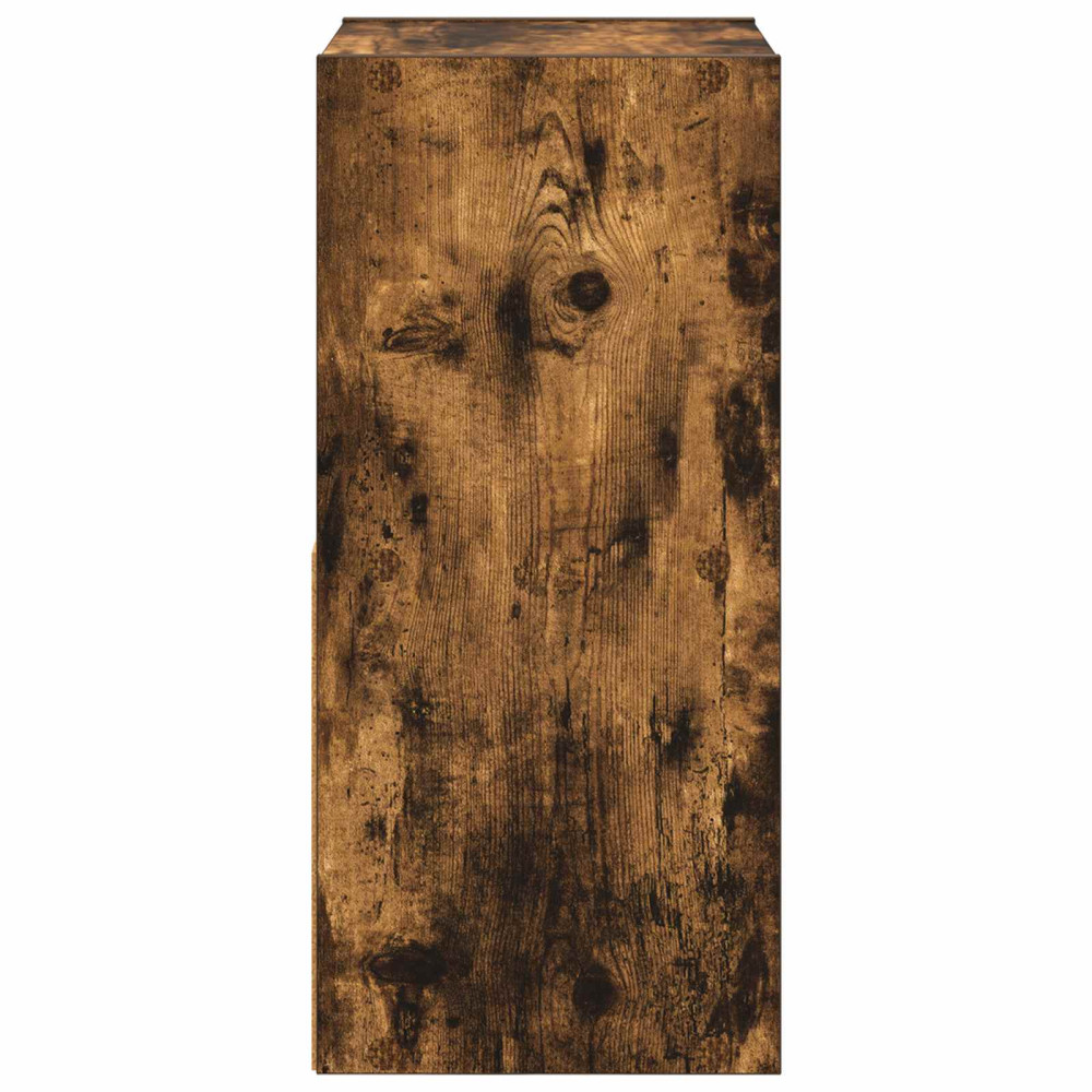 Produktbild för Sängbord med låda Rökt ek 30,5 x 27 x 59,5 cm Konstruerat trä
