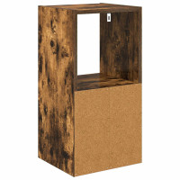 Produktbild för Sängbord med låda Rökt ek 30,5 x 27 x 59,5 cm Konstruerat trä