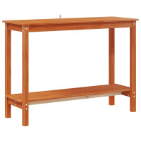 Produktbild för Konsolbord med hylla VaxBrun 110 x 40 x 80 cm Massivt furu