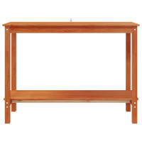 Produktbild för Konsolbord med hylla VaxBrun 110 x 40 x 80 cm Massivt furu