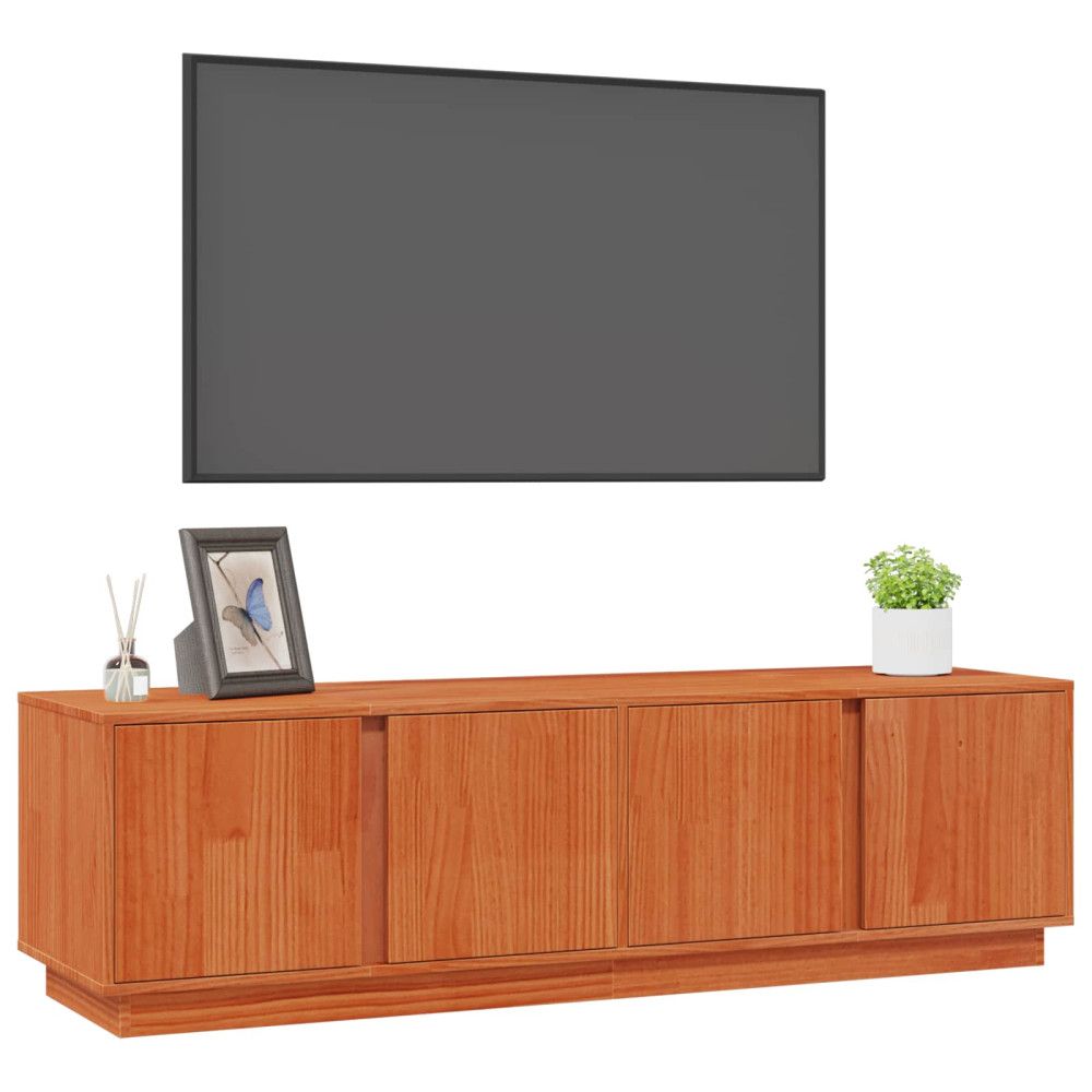 Produktbild för TV-skåp VaxBrun 140 x 40 x 40 cm Massivt furu