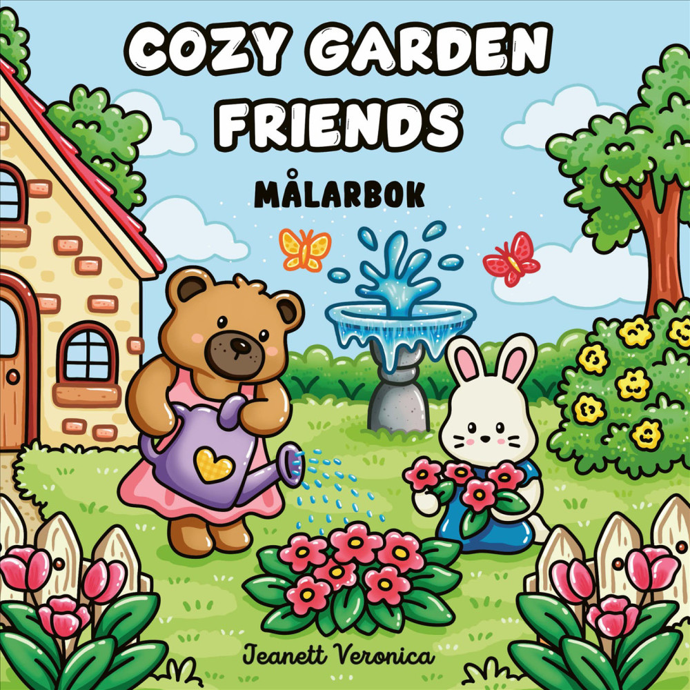 Produktbild för Målarbok : Cozy Gardening Friends
