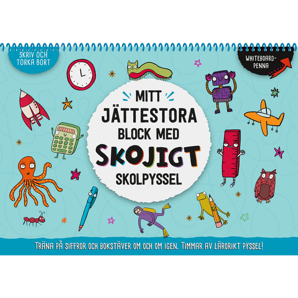 Produktbild för Mitt jättestora block med skojigt skolpyssel