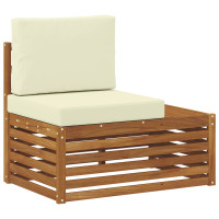 Produktbild för Utomhus modulsoffa Naturfärg 91 x 63 x 73 cm Massivt Akaciaträ