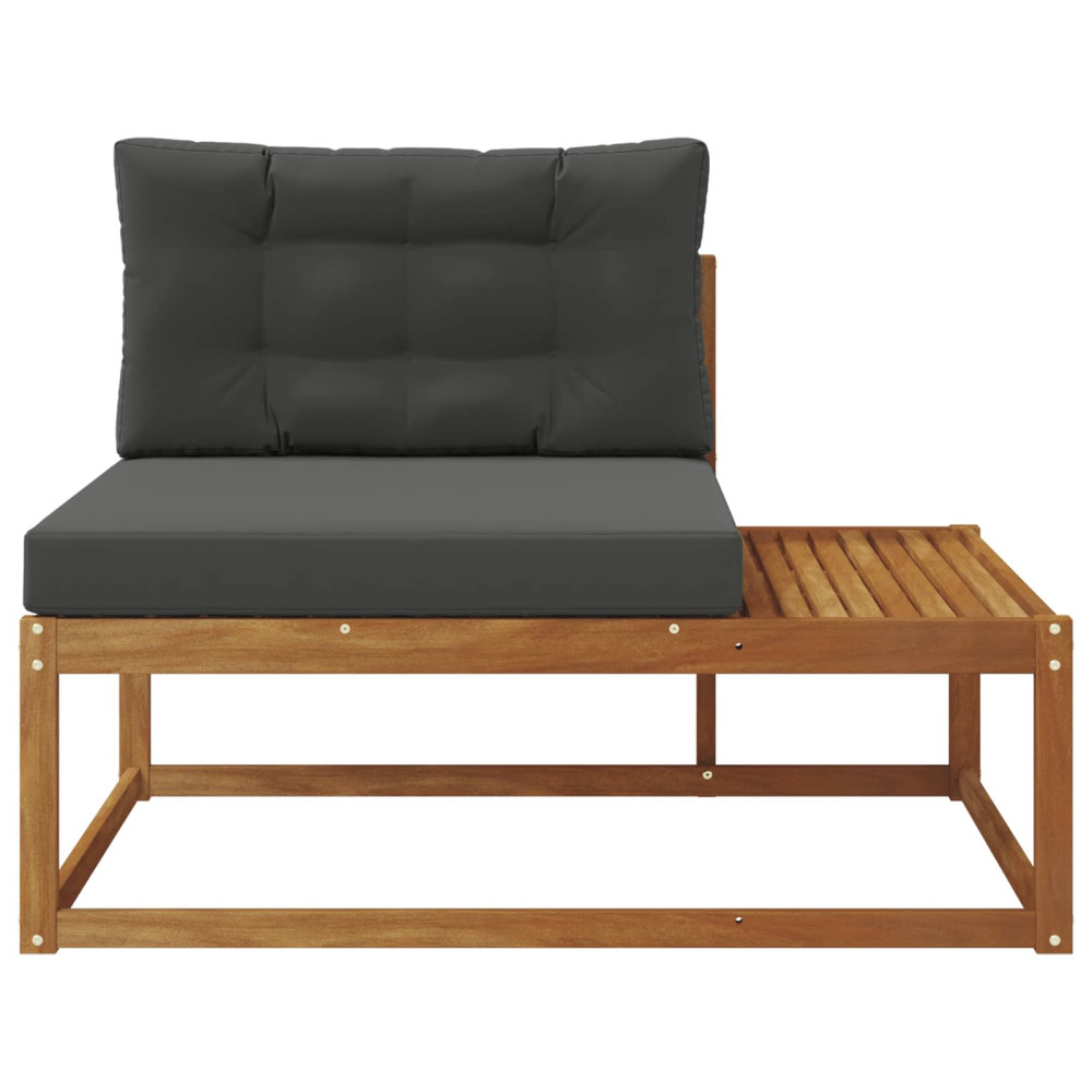 Produktbild för Utomhus modulsoffa med kudde Naturfärg 115 x 83 x 73 cm