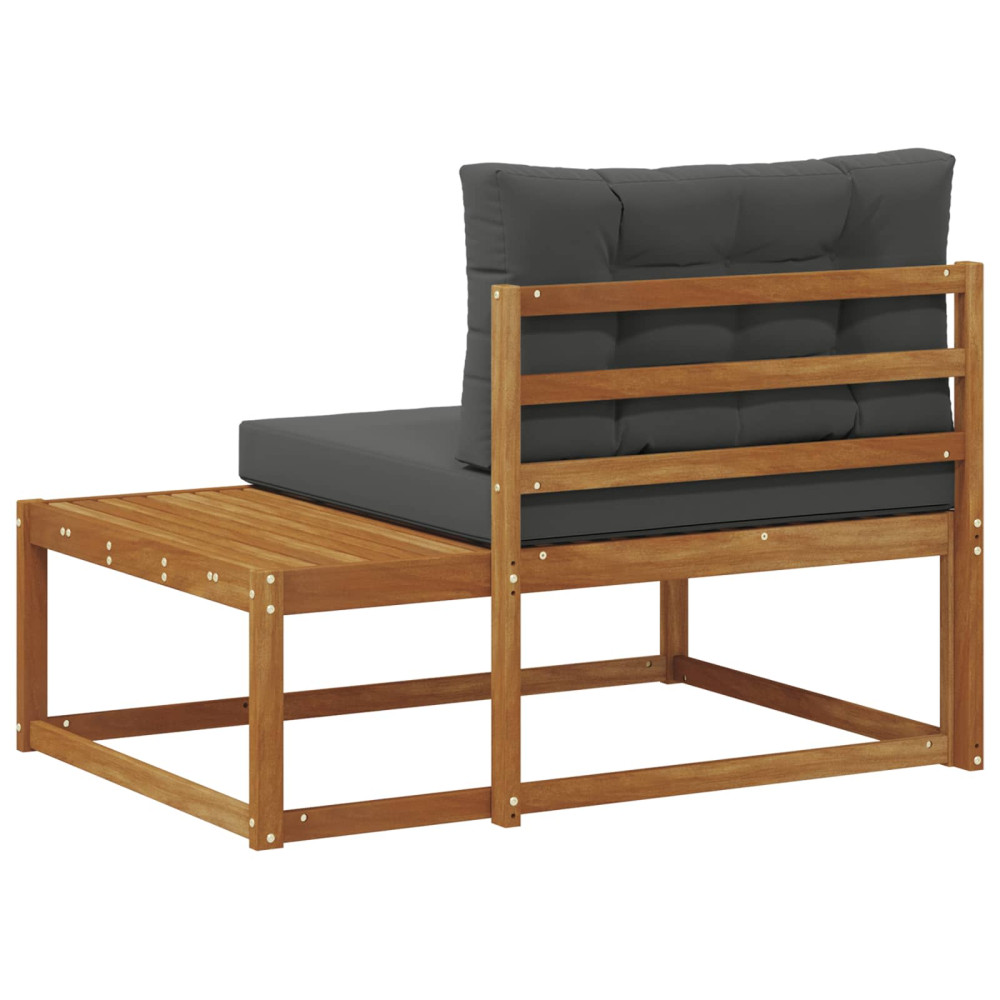 Produktbild för Utomhus modulsoffa med kudde Naturfärg 115 x 83 x 73 cm