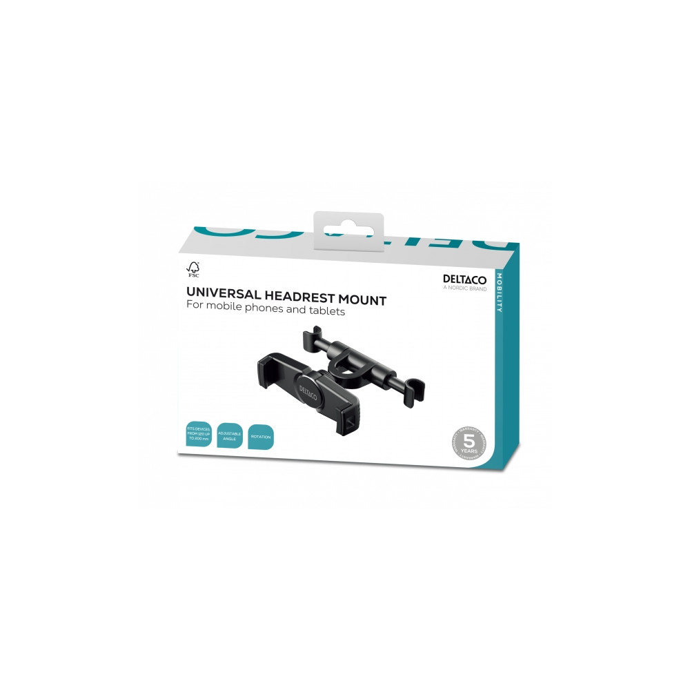 Produktbild för DELTACO ARM-C106 - bilhållare för mobiltelefon, surfplatta - adjustable angle