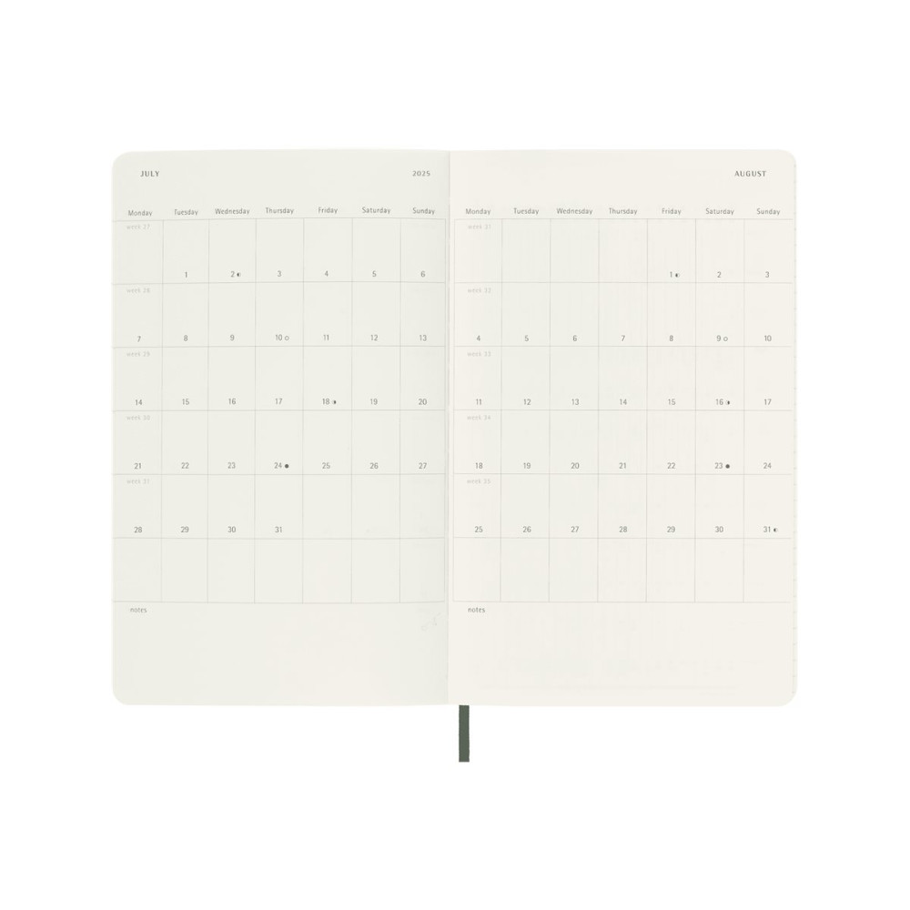 Produktbild för Moleskine Classic - planerare - 2025 - stor - 130 x 210 mm
