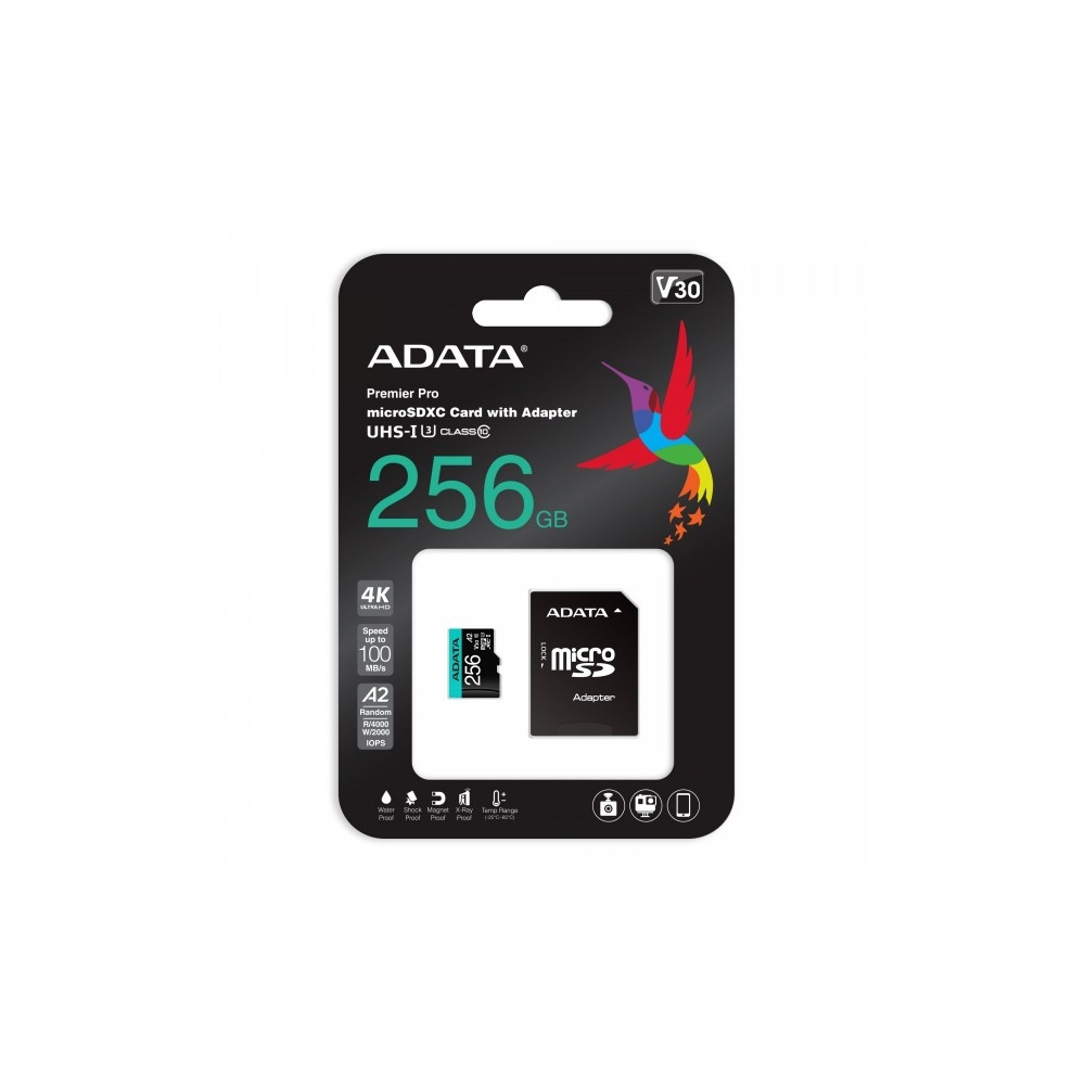 Produktbild för ADATA Premier Pro V30S - flash-minneskort - 256 GB - mikroSDXC UHS-I