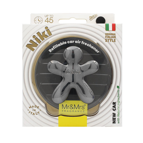 Mr&Mrs Fragrance Mr&Mrs Fragrance Niki BIG Titanium Chrome New Car Car Air Freshener