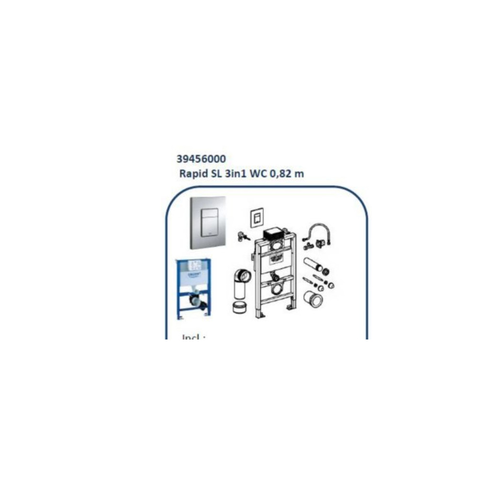 Produktbild för Grohe Rapid SL inbyggnadscistern, 82 cm installationshöjd in...