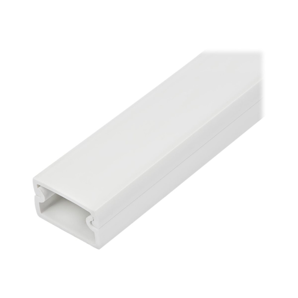 Produktbild för StarTech.com Solid Cable Management Raceway with Adhesive Tape & Cover, 3/4"(19mm)W x 3/8"(11mm)H, 3ft(1m) length, PVC Network/Power Cord Hider/Wall Wire Duct, Max 6 Cables, UL Listed - UL94 V0, M1 Fire Rated (CBMWWD1911) - kabelränna - TAA-kompatibel