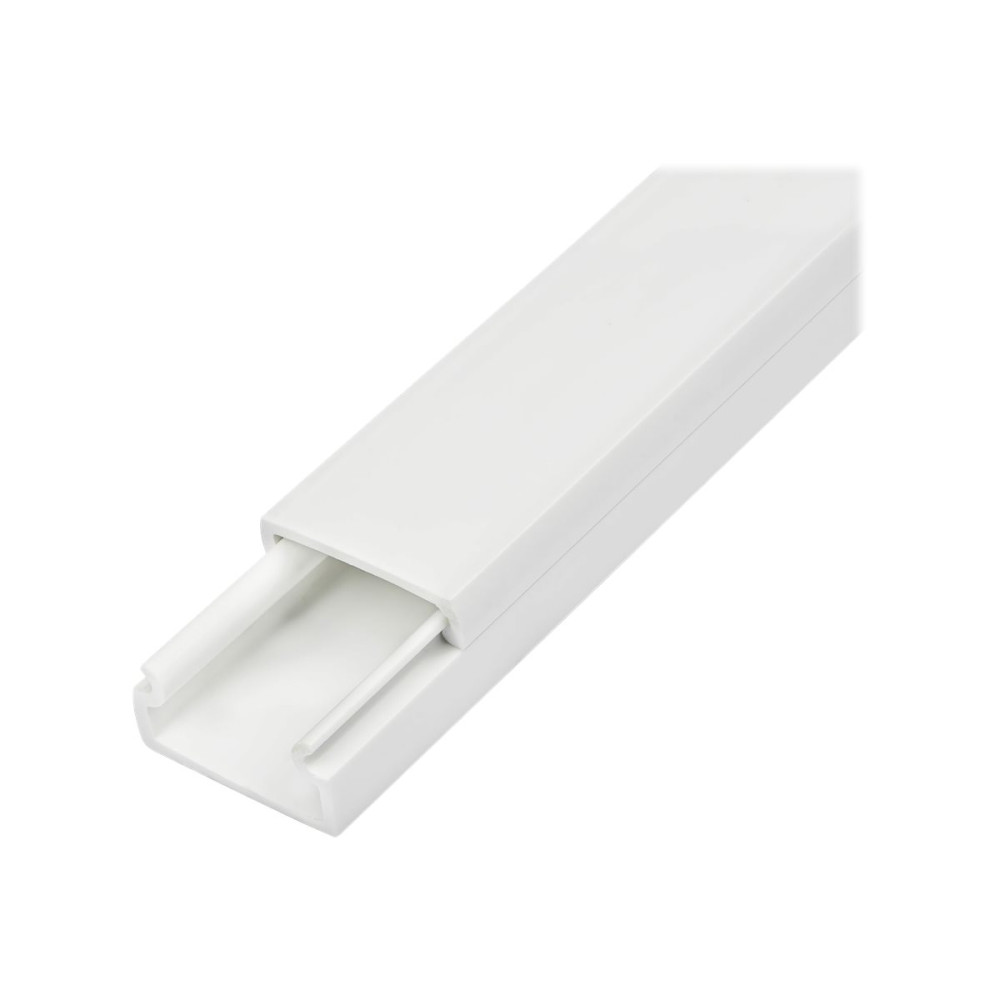 Produktbild för StarTech.com Solid Cable Management Raceway with Adhesive Tape & Cover, 3/4"(19mm)W x 3/8"(11mm)H, 3ft(1m) length, PVC Network/Power Cord Hider/Wall Wire Duct, Max 6 Cables, UL Listed - UL94 V0, M1 Fire Rated (CBMWWD1911) - kabelränna - TAA-kompatibel