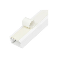 Produktbild för StarTech.com Solid Cable Management Raceway with Adhesive Tape & Cover, 3/4"(19mm)W x 3/8"(11mm)H, 3ft(1m) length, PVC Network/Power Cord Hider/Wall Wire Duct, Max 6 Cables, UL Listed - UL94 V0, M1 Fire Rated (CBMWWD1911) - kabelränna - TAA-kompatibel