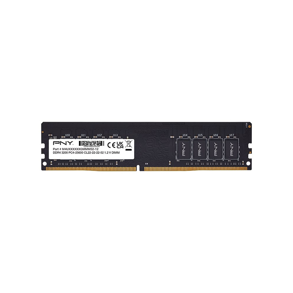 Produktbild för PNY - DDR4 - modul - 16 GB - DIMM 288-pin - 3200 MHz / PC4-25600 - ej buffrad