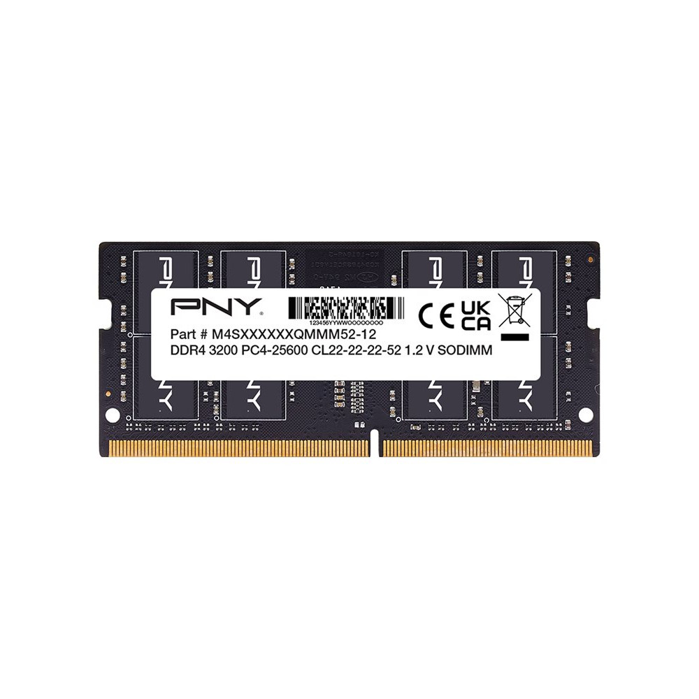 Produktbild för PNY Performance - DDR4 - modul - 16 GB - SO DIMM 260-pin - 3200 MHz / PC4-25600 - ej buffrad