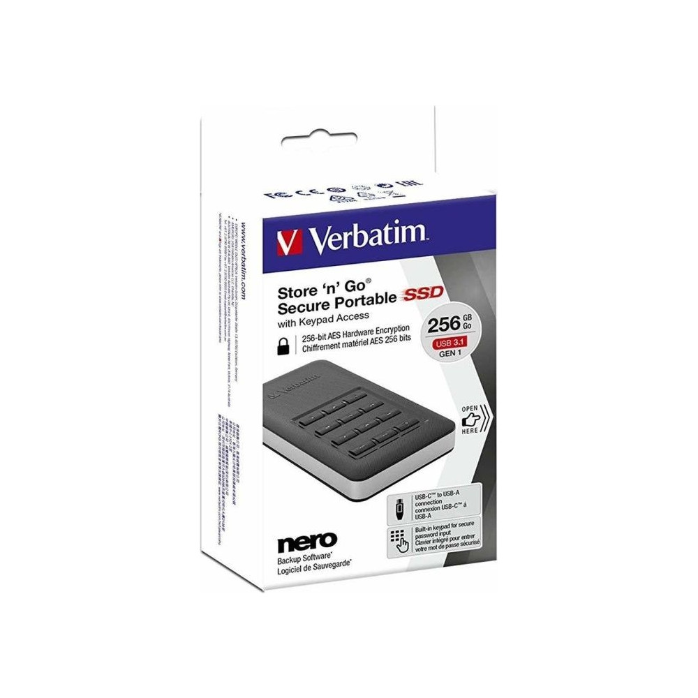 Produktbild för Verbatim Store 'n' Go Portable - SSD - 256 GB - USB 3.1 Gen 1