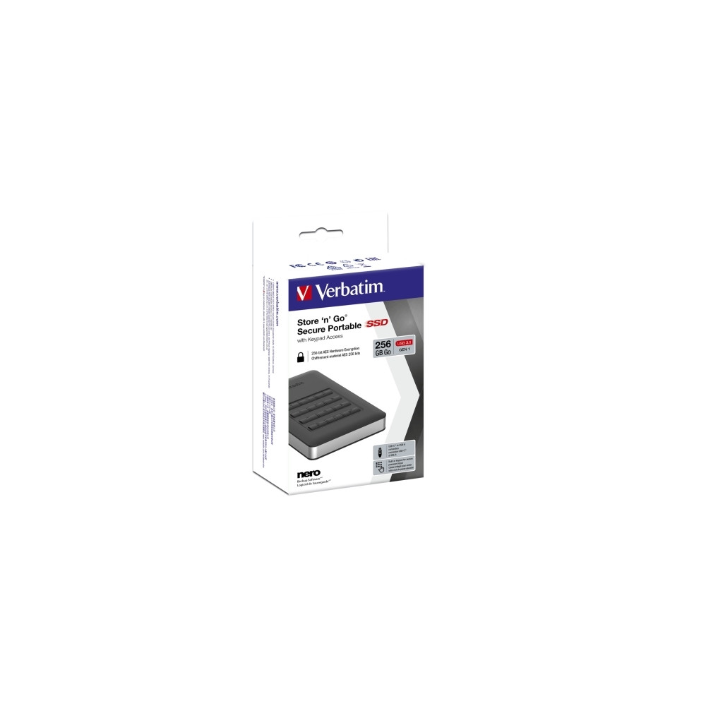 Produktbild för Verbatim Store 'n' Go Portable - SSD - 256 GB - USB 3.1 Gen 1