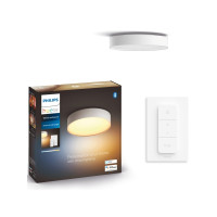 Produktbild för Philips Hue White ambiance Enrave Small - innertakslampa - LED - 9.6 W - varmt till kallt vitt ljus - 2200-6500 K - vit