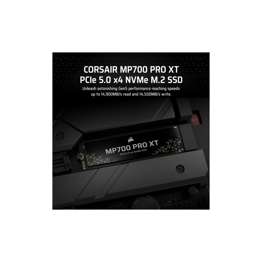Produktbild för CORSAIR MP700 PRO XT - SSD - 1 TB - PCI Express 5.0 x4 (NVMe)