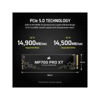 Produktbild för CORSAIR MP700 PRO XT - SSD - 1 TB - PCI Express 5.0 x4 (NVMe)