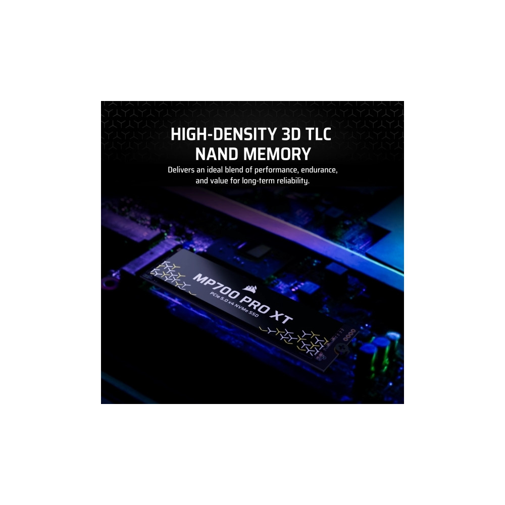Produktbild för CORSAIR MP700 PRO XT - SSD - 1 TB - PCI Express 5.0 x4 (NVMe)