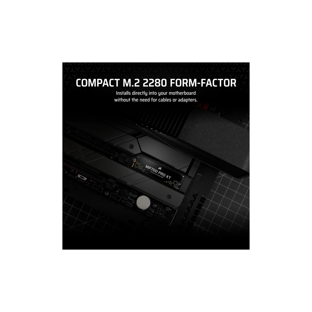 Produktbild för CORSAIR MP700 PRO XT - SSD - 1 TB - PCI Express 5.0 x4 (NVMe)