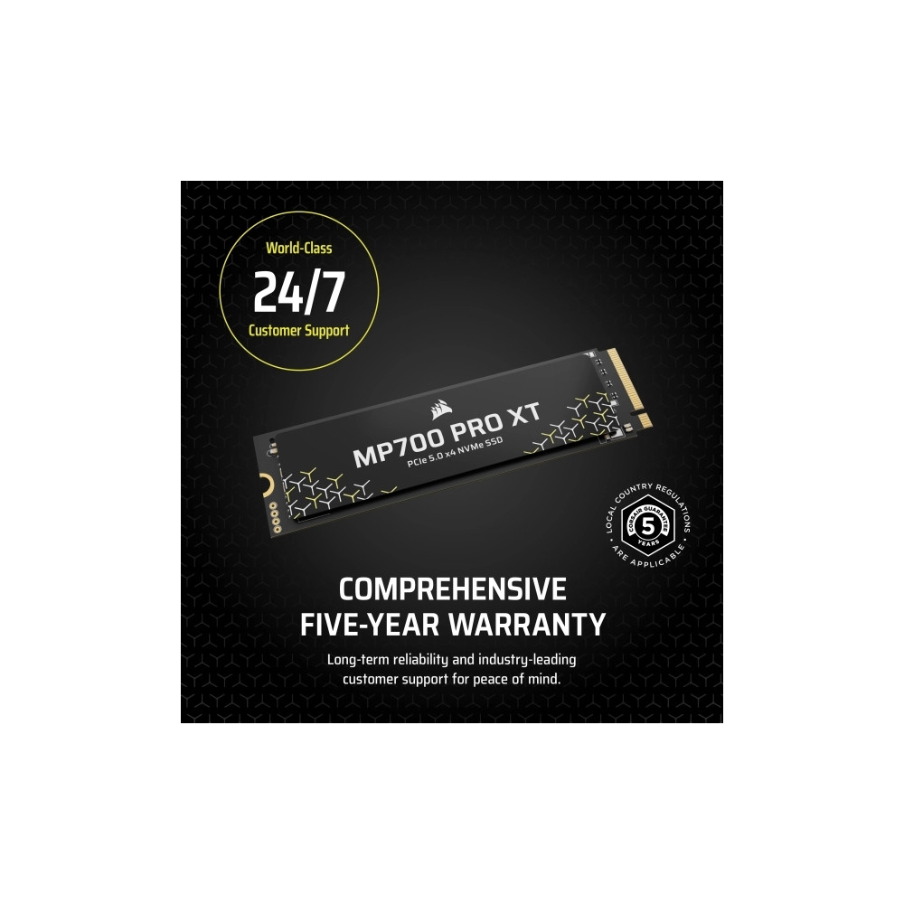 Produktbild för CORSAIR MP700 PRO XT - SSD - 1 TB - PCI Express 5.0 x4 (NVMe)