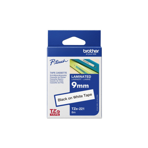 Brother Brother TZe-221 - bandlaminat - 1 kassett(er) - Rulle (0,9 cm x 8 m)
