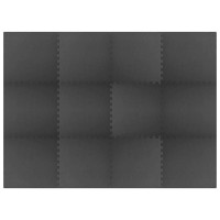 Produktbild för Pool grundmatta 12 pcs Svart 4,32 ㎡ EVA-skum