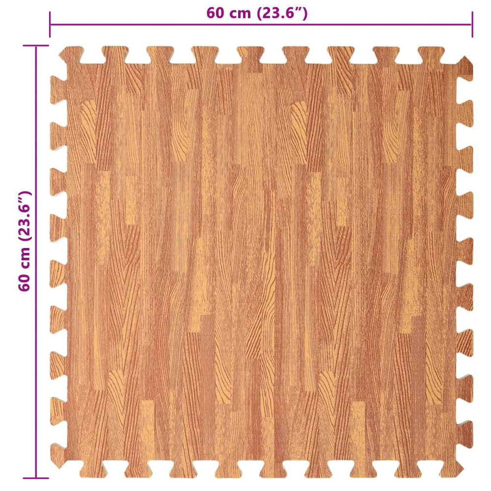 Produktbild för Pool grundmatta 12 pcs trä 4,32 ㎡ EVA-skum